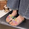 HeliSha Women's Summer Flower Flat Sandals - Transparent Outdoor Beach Flip-Flops