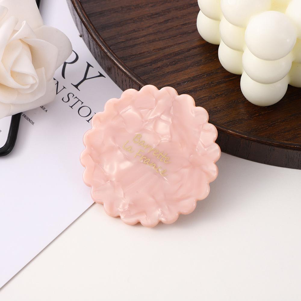 

Vintage Acetic Acid Mirror Sunflower Portable Small Round Compact Makeup Handheld Wholesale 6.6cm