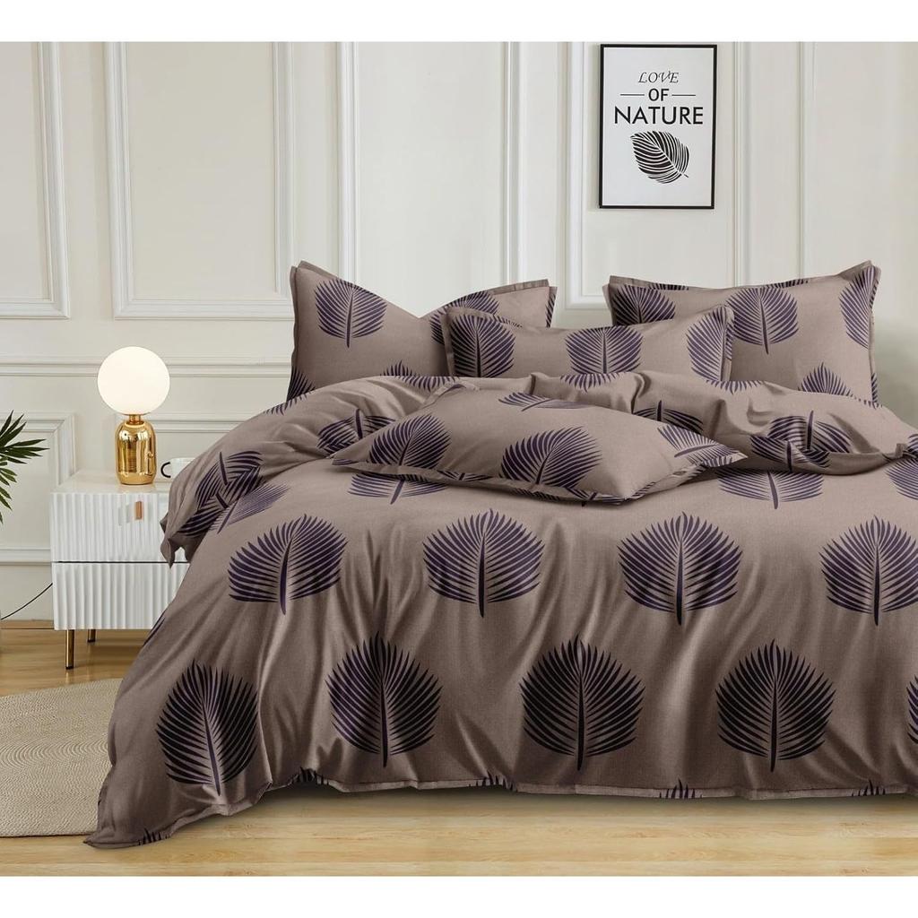350TC Glace Cotton Wedding Comforter Set Double Bed King Size with 1 Bedsheet Flat and 2 Pillow Covers AC Duvet II 4 Pc