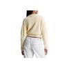 Calvin Klein Jeans Simple Casual V-Neck Loose Long Sleeve Knit Sweater Women Tops Vanilla J20J222623-ZCY