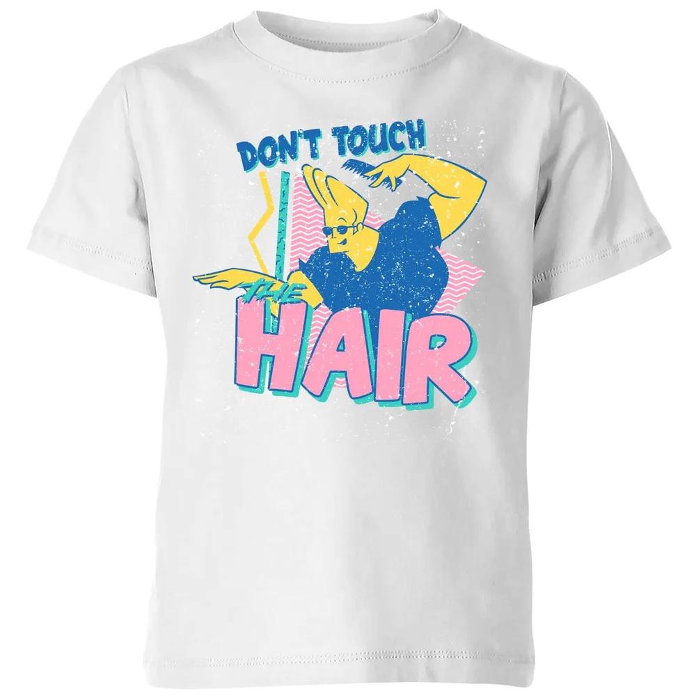Cartoon Network Spin-Off Johnny Bravo Don t Touch The Hair Kids T-Shirt - White - 3-4 Years 160