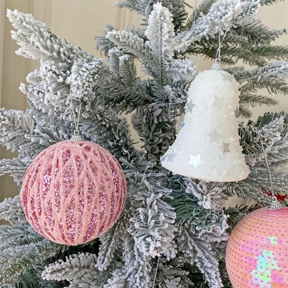 Glitter Sequin Christmas Balls Pendant 10cm Merry Christmas Decor  New Year Gift