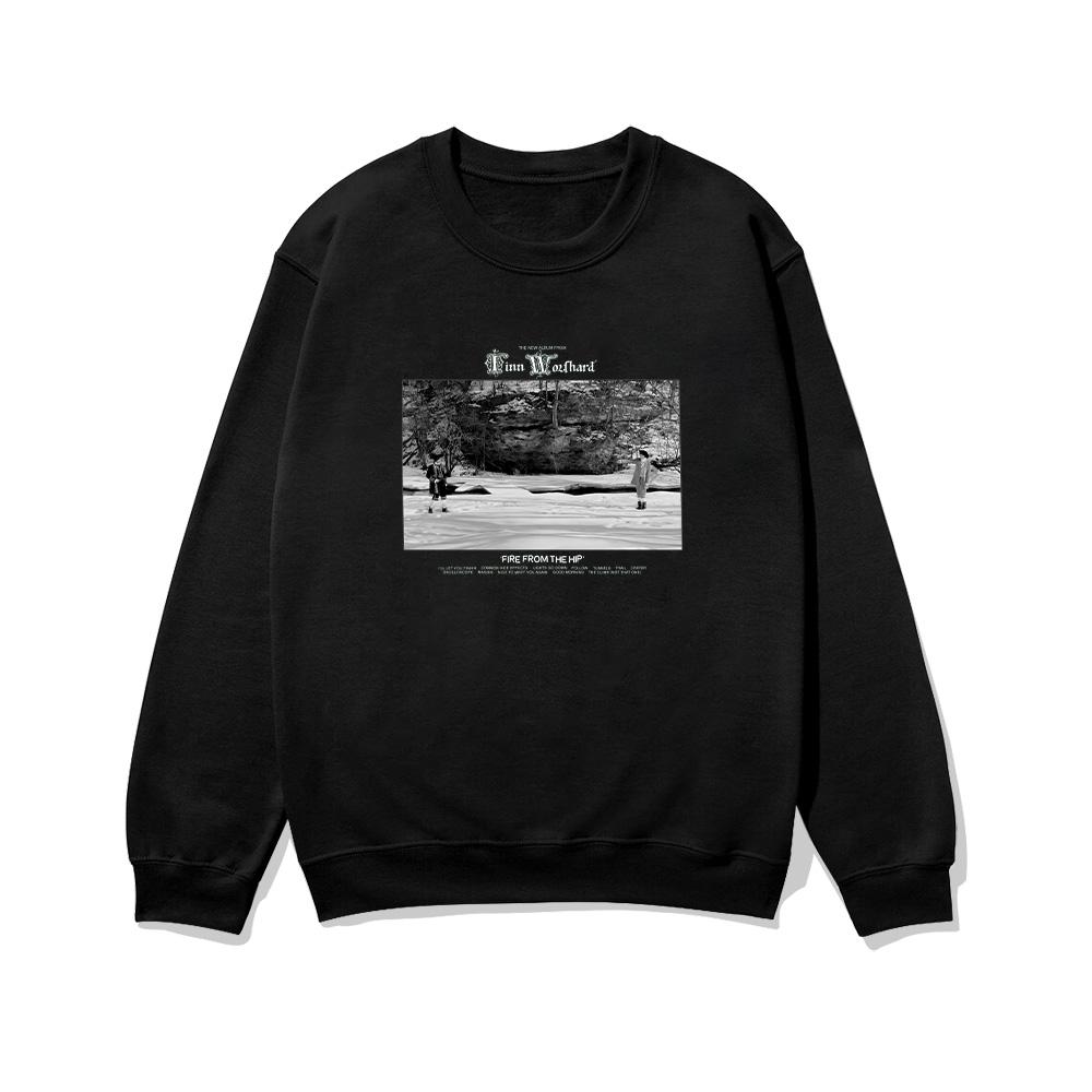 

FFTH Album Cover Longsleeve T-Shirt Finn Wolfhard Fire From The Hip merch Pullover Women Men Retro Fashion Sweatshirt Casual top XXXL чорний