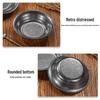 Retro Stainless Steel Y-Shaped Deep Plate for Snacks, Hot Pot, Oil Dishes, or Fruit Salad