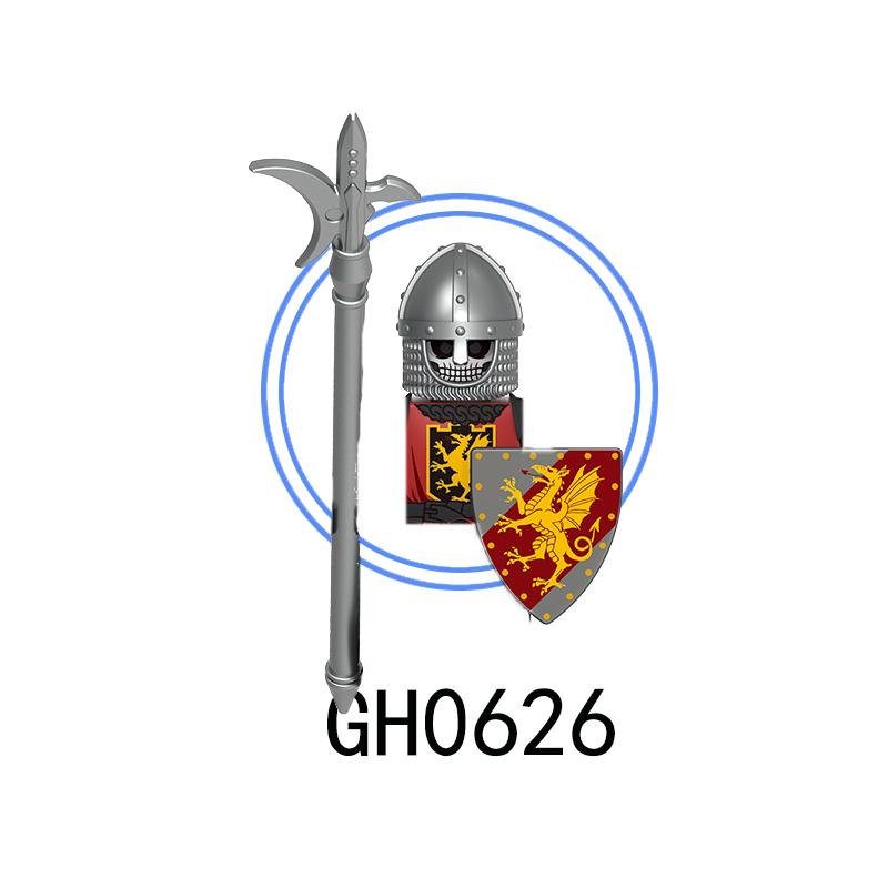 G0180 Medieval Soldiers Knights Mini Assembled Building Block Action Figures Toys