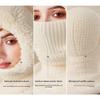 **Women Knit Balaclava Face Mask Neck Warmer Ear Flap Fleece Lined Outdoor Cycling Winter**