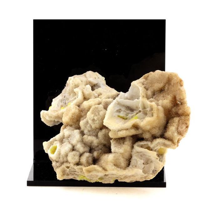 Pierres et Minéraux. Calcite + Aragonite + Soufre. 816.0 ct. Cozzo Disi Mine, Sicily, Italie.