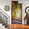 76Style 77/90cm Self-Adhesive Door Stickers Removable Wall Sticker Scenery Wallpaper Stone Stair Murals for Doors Modern Home Decor