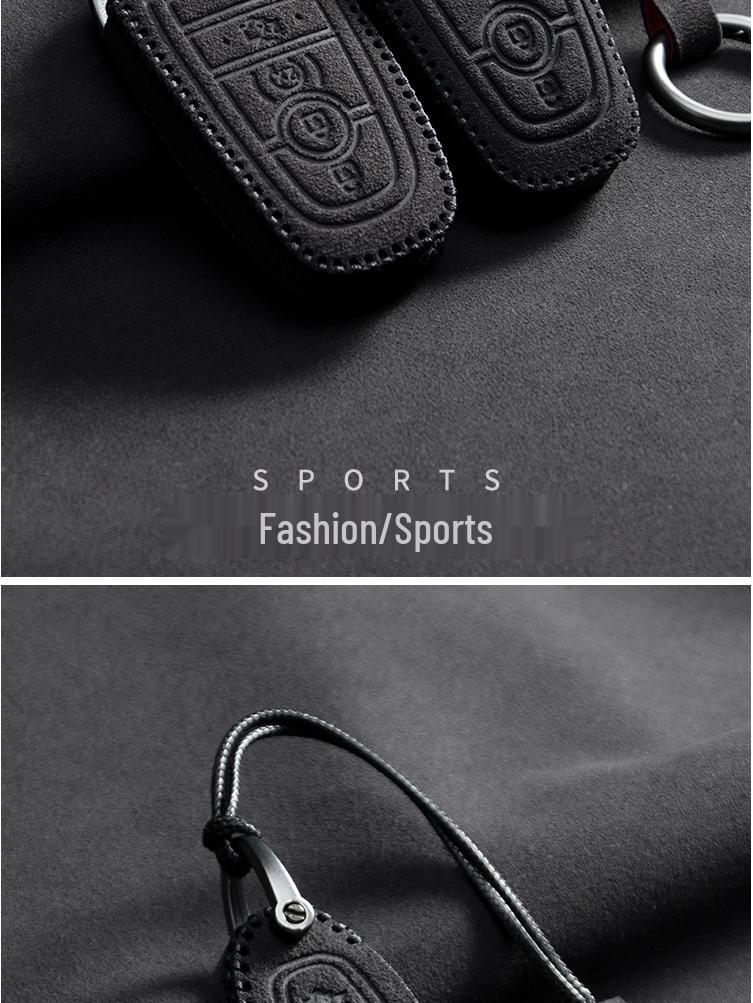 Suede Shell Buckle Case for Ford Mondeo, Edge, Explorer, Focus Keys