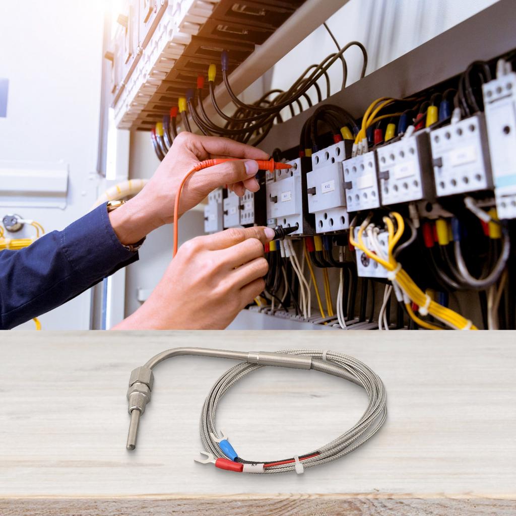 NPT Exhaust Probe K Type Thermocouple Adjustable Length Cable Inner Insulation