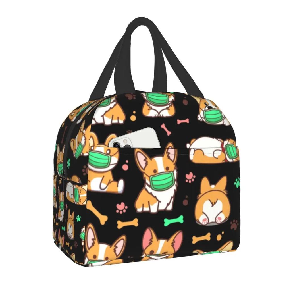 Schnauzer Coffee Dog Breed Pet Art Pure Breed Cafes Insulated Lunch Bag for Women Leakproof Cooler Thermal Bento Box