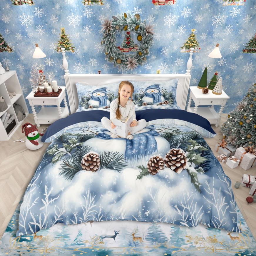 Homewish Black Angle Girls Duvet Cover SetMerry Xmas Bedding SetHappy New Year Bed Set For Princess Teens