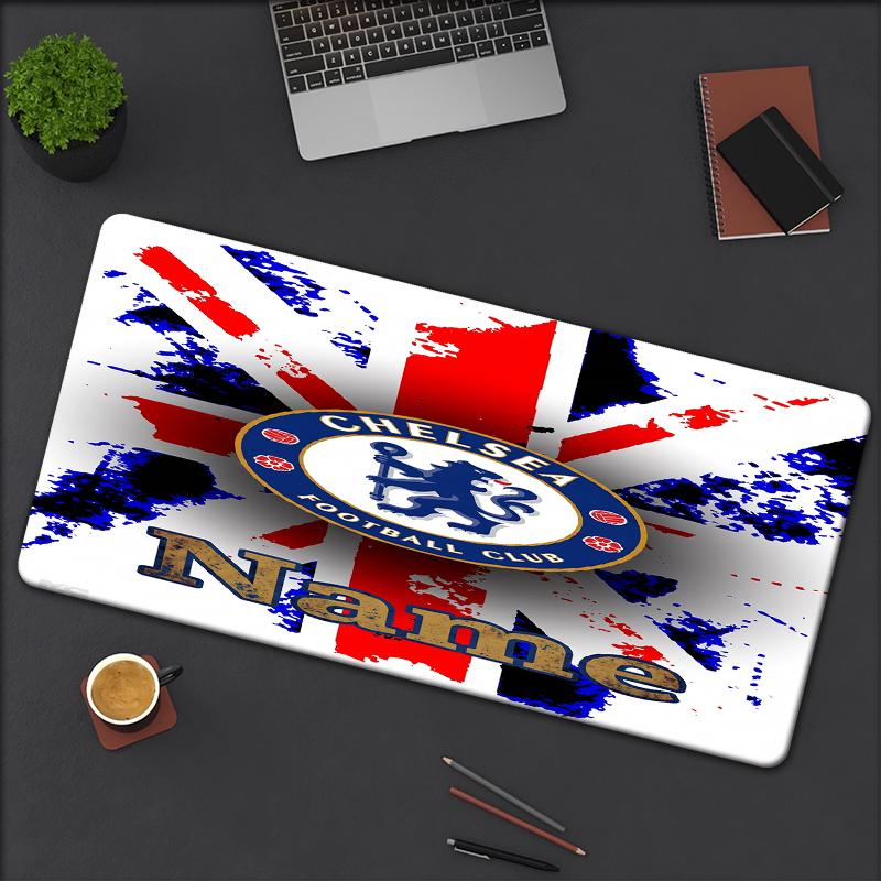 Custom Name Chelsea Football Club Theme Mouse Pad Non Slip Rubber Base Multifunctional Office Home Decor Perfect For Workspace Personalization