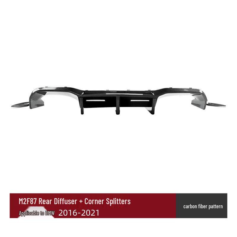 BMW M2 F87 2016-2021 Rear Bumper Corners & Tail Lip Spoiler Kit