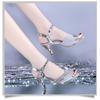 Summer New Korean Style Women's Stiletto High Heel Sandals Sexy One Buckle Peep Toe Sandals