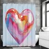 Fluid Cubic Love Shower Curtain, Bathroom Decorative Shower Curtain, Waterproof Shower Curtain with Hooks