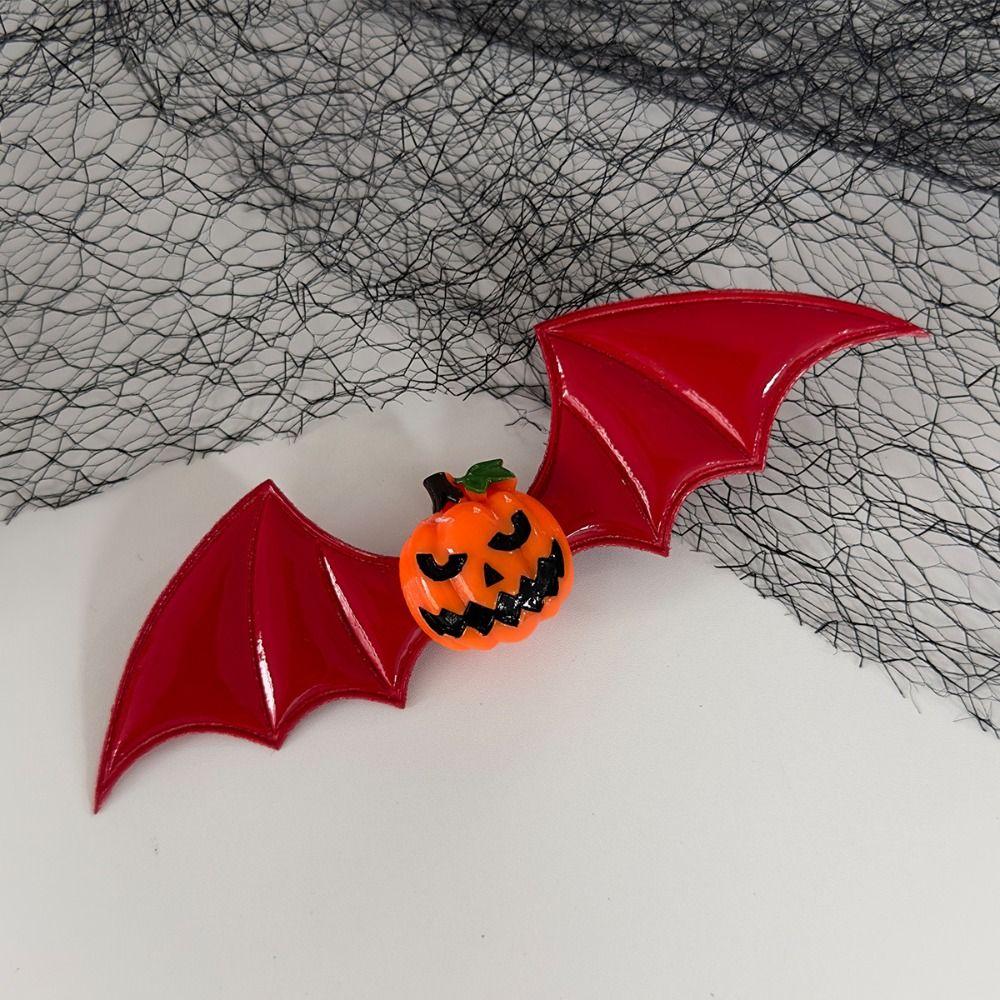4PCS Resin Bat Wings Hair Clip Y2k Bat Duckbill Side Clip Cute Halloween Hairpin Girls