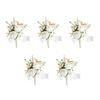 5Pcs Artificial Rose Boutonniere for Wedding Ceremony Anniversary, Dinner Party, Rose Corsages Wristband for Bride Groo