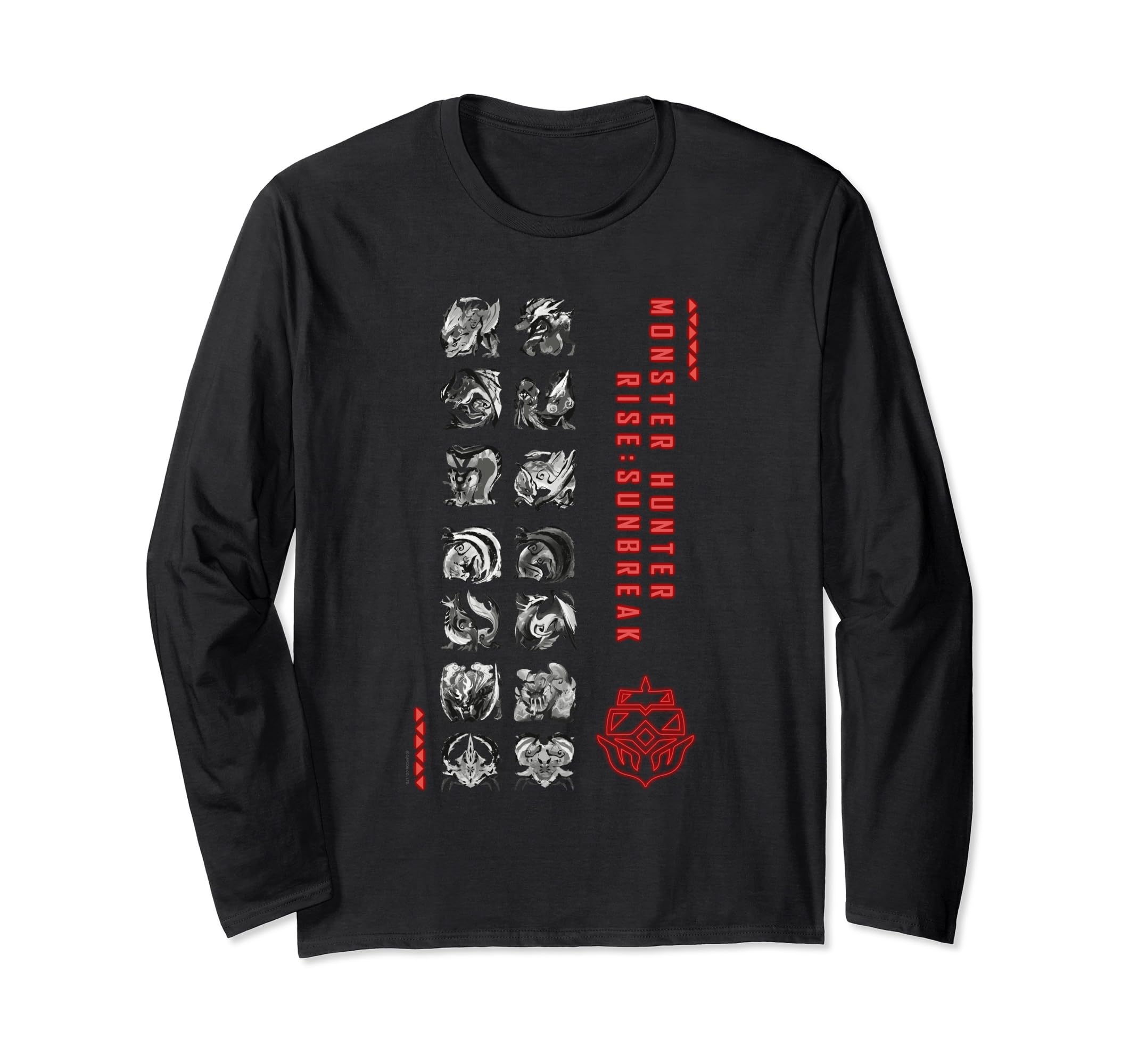 Футболка с длинным рукавом Monster Hunter Sunbreak Gaming Design чёрный