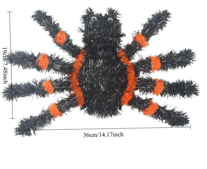 1pcs Halloween Tinsel Hanging Decorations Set Spider Web Witch Hat Pumpkin Bat Ghost Ornaments for Party Home Garden