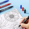 Qixin MK804 Double-Ended Oil-Based Marker: Thick & Thin, Ideal for CDs and Notes