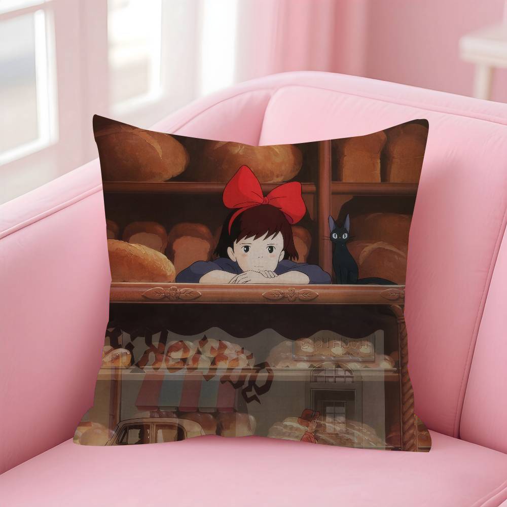 Anime KKikiS DDelivery Service   Maple Design Cushion Cover Happy Autumn Harvest decor Holiday Decorati Pillow Cover