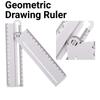 Angle Measurement Geometric Drawing Ruler White Circular Drawing Ruler  School Use