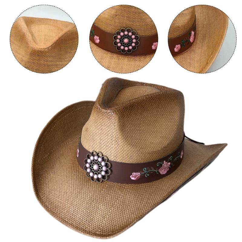 Edelsteine Cowboyhüte Frau Jugendliche Fahren Reisen Reiten Cowboy Strohhüte