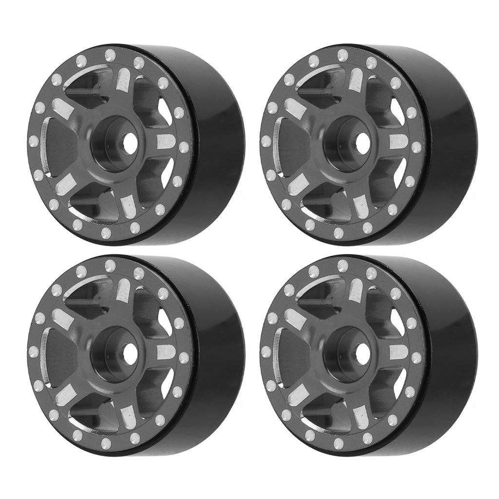 Aluminum Alloy RC Car Hub Set with M2 Anti Skid Nut and Wrench for SCX24 1Celsius24 Scale Model Car