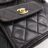 Chanel Matelasse Backpack Daypack A10177 ChainBackpack COCO Mark Black Lambskin Women Used