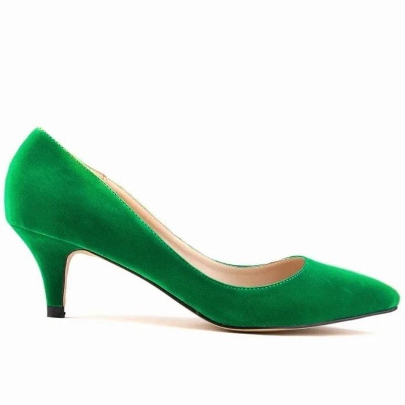 Décolleté da Donna Primavera Autunno Tacco Basso Alto 5cm Tinta Unita Traspiranti Punta Appuntita Suola Antiscivolo Soletta in Lattice Scarpe da Lavoro Matrimonio