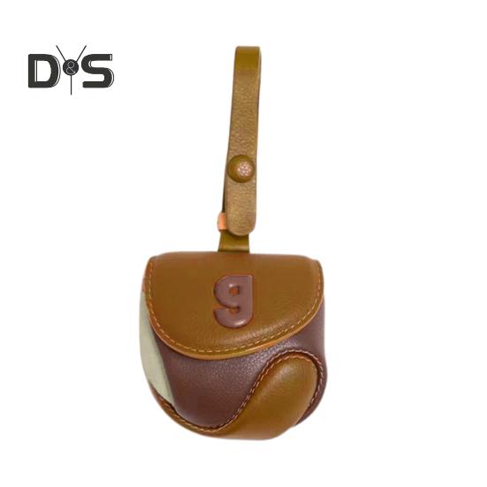 

Бейсбольна сумка для навушників зі штучної шкіри Водонепроникна портативна монетна ключі Тримач для бездротових навушників Сумка-органайзер Портативний гаманець Чохол-брелок коричневий