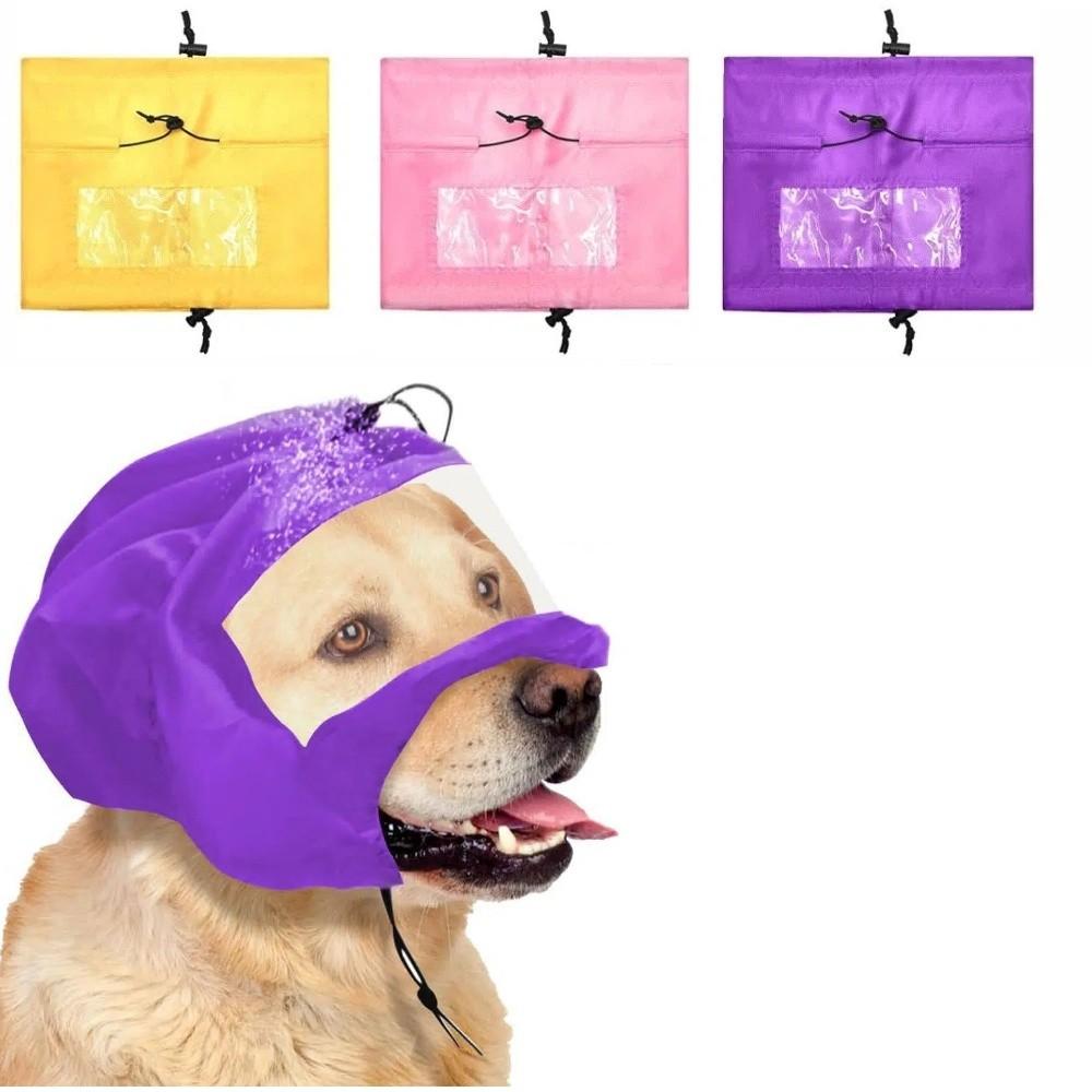 Foldable Dog Ear Protection Hat Portable Adjustable Buckle Pet Ear Water-proof Head Cover Elastic Adjustable Drawstring