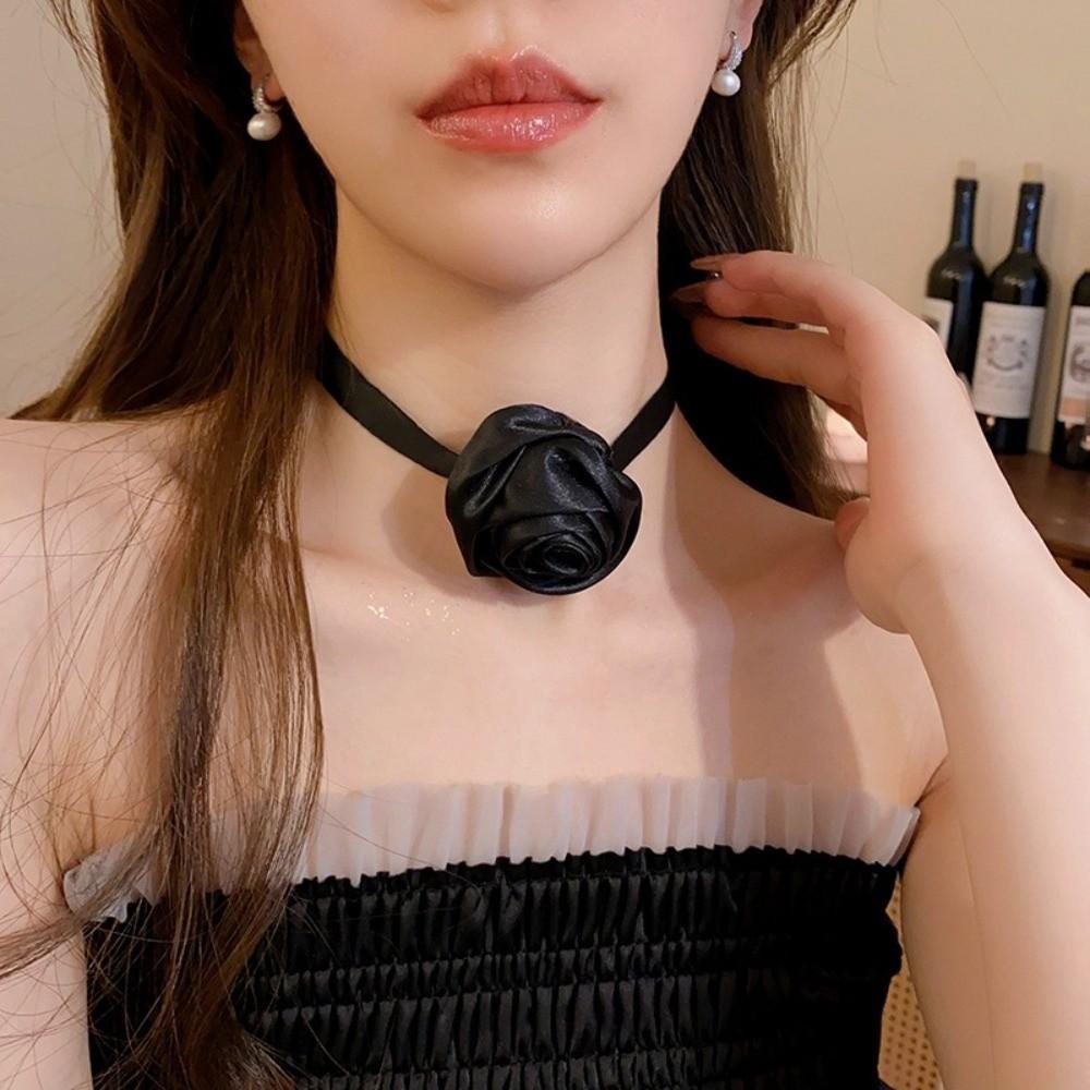 2PCS Multi-function Ribbon Curtain Buckle Elegant Curtain Straps Rose Curtain Tieback  Living Room