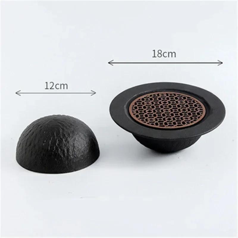 

Креативная миска молекулярной кухни Имитация вулканического камня, шар-диск Круглая дымчатая миска Черная столовая посуда Суповые миски Планета-миска