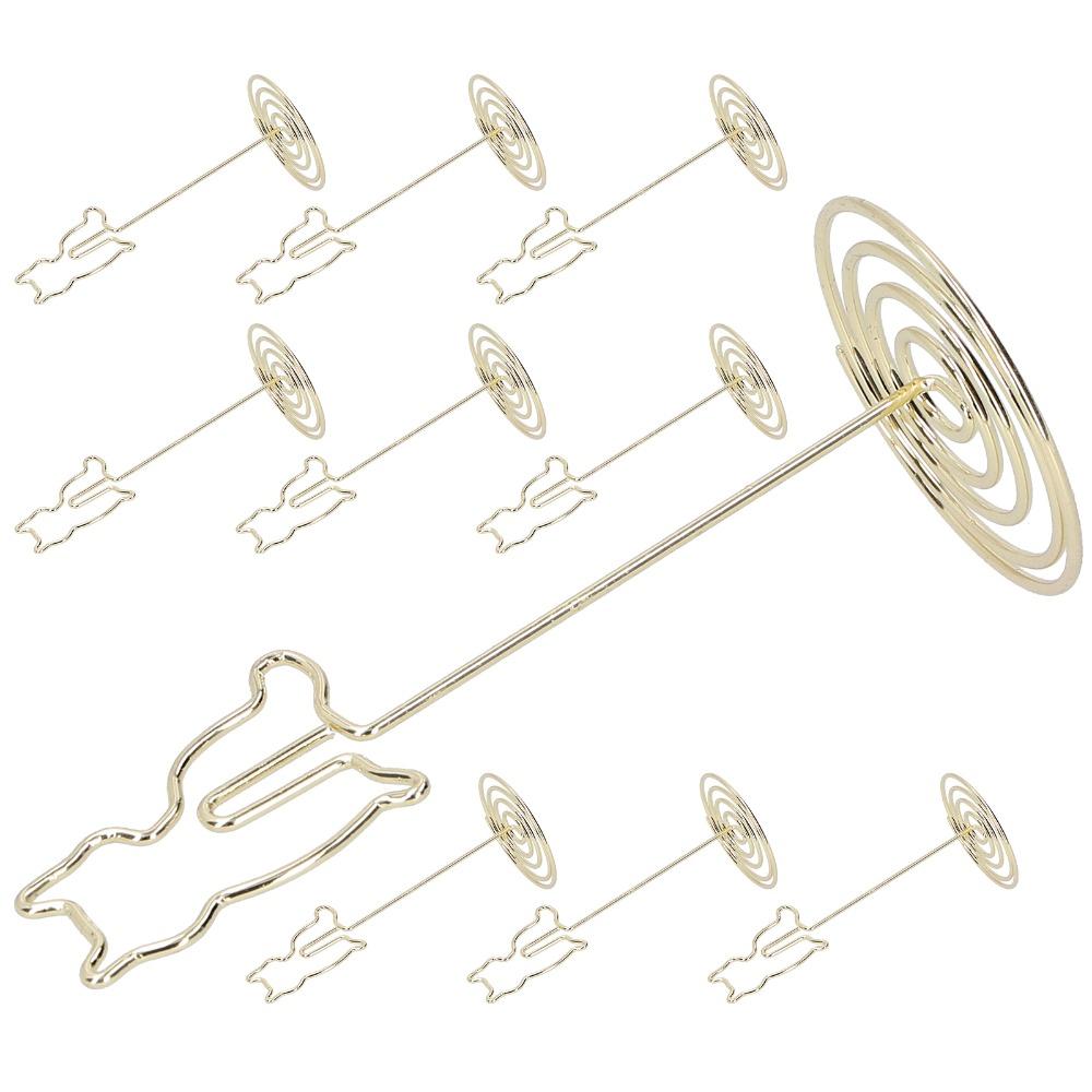 10Pcs Electroplating Metal Cat Photo Table Clip Gold Desktop Message Clip  Home Decorations