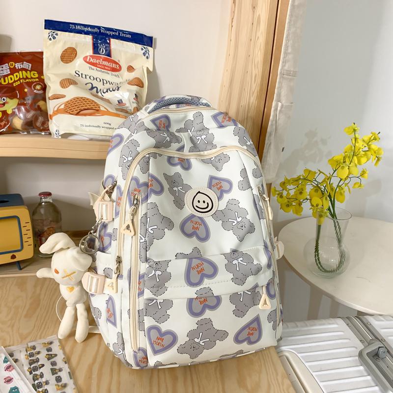 Schoolbag Schoolbag for Female Junior High School Students Large Capacity Middle School Students Graffiti Girl Backpack for College Students