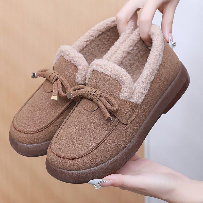 

Хлопковая обувь женская новая зимняя на флисе утолщенная теплая сноубутсы один пинок обувь для мамы на толстой подошве универсальные теплые хлопковые ботинки 35