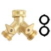 Outlet Garden Hose Connector with Washers Copper Tap Splitter