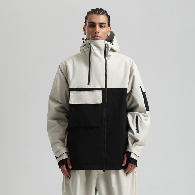 Men's and Women's Ski Jacket Snowboard Coat Waterproof Winter Baggy Snow Jackets with Hood Windproof Warm Insulation Outdoor Sports Skiing Jackets