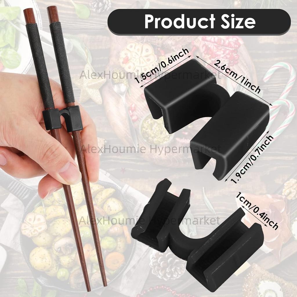 30PCS Chopstick Helper Training Kit Chopsticks Connector Reusable Plastic Training Chopstick Helper for Beginner Trainer Learner