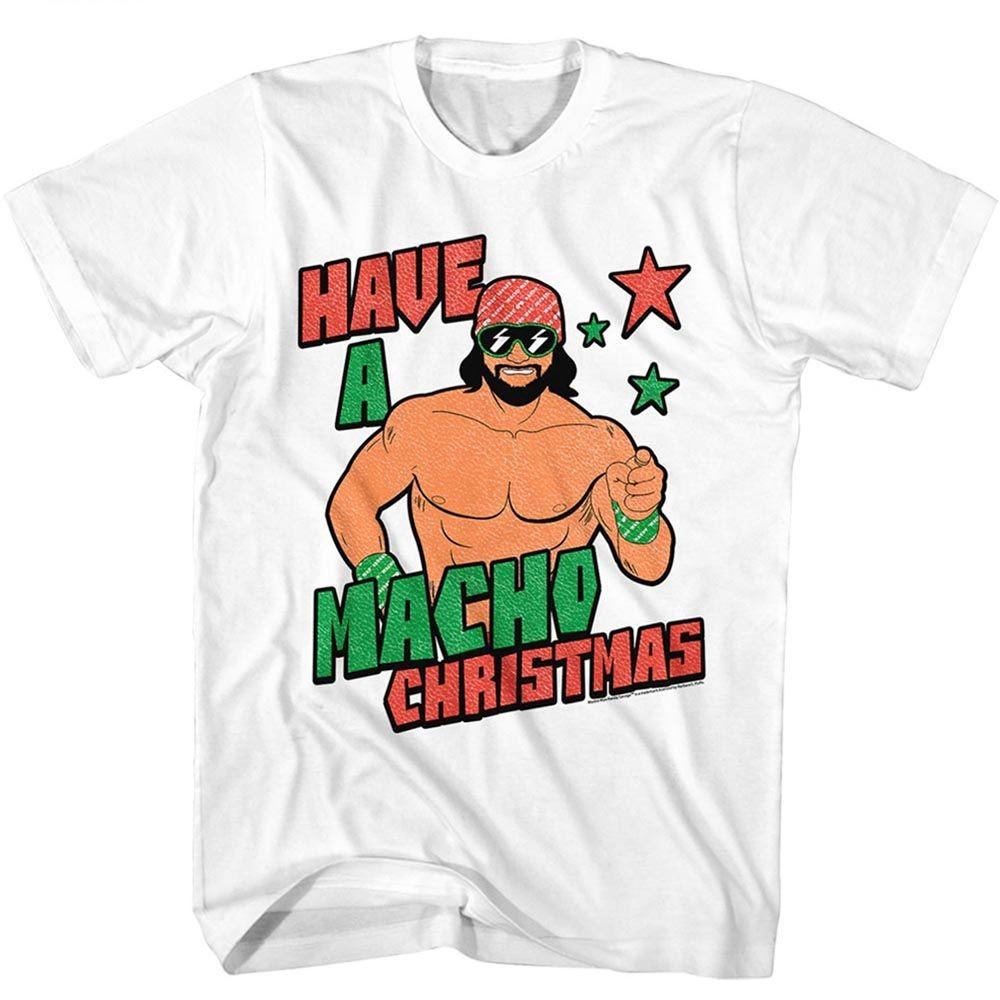 Macho Man Macho Man Christmas White Wrestling Shirt Unisex T-Shirt S