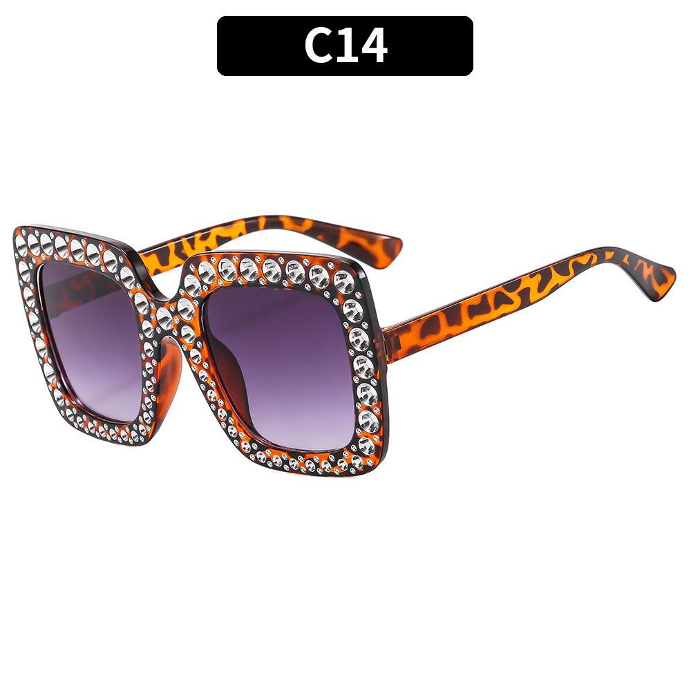 fashion classic gypsy big frame sunglasses personalized versatile street shot diamond-encrusted sunglasses popular women's glasses