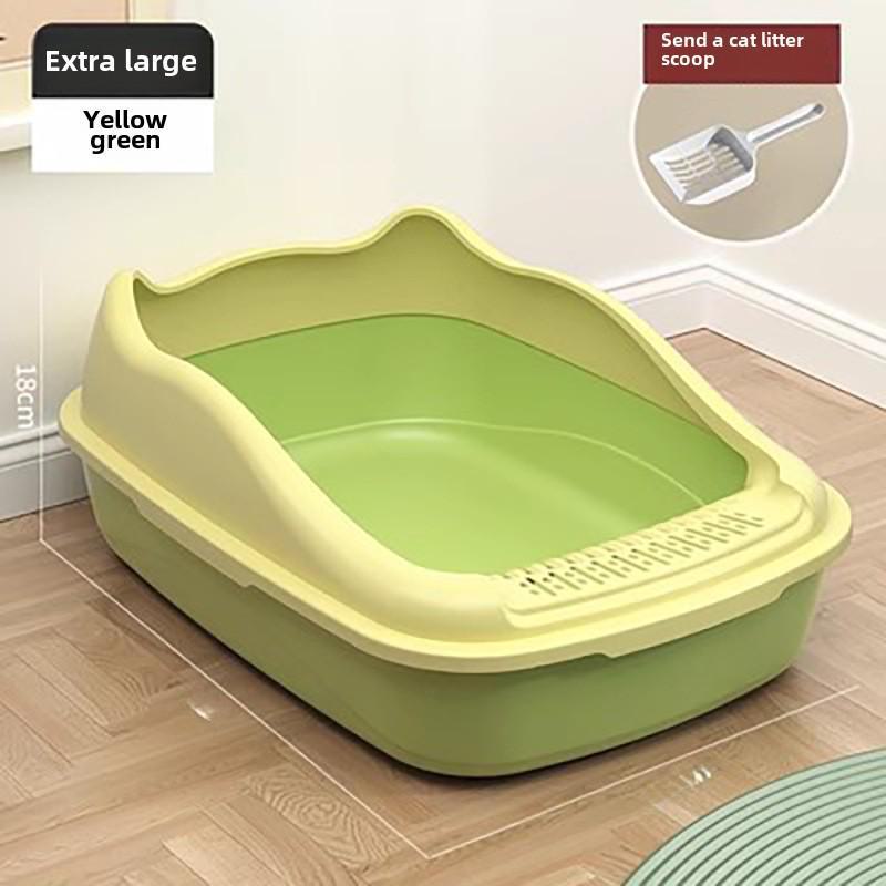 Extra Large Semi-Enclosed Anti-Splash Cat Litter Box