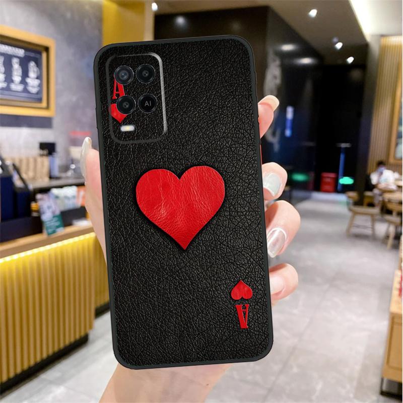 Ace of Spades Case For Oppo A80 A40 A60 A18 A38 A58 A78 A98 A96 A76 A16 A94 A74 A54 A15 A17 A57 A77 A5 Pro