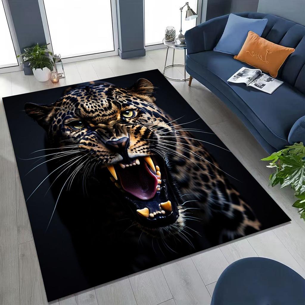 27 Style Wild Animal Leopard Cheetah Beast Cartoon Rug for Bedroom Living Room Sofa Home Doormat Decor, Kids Non-slip Floor Mat