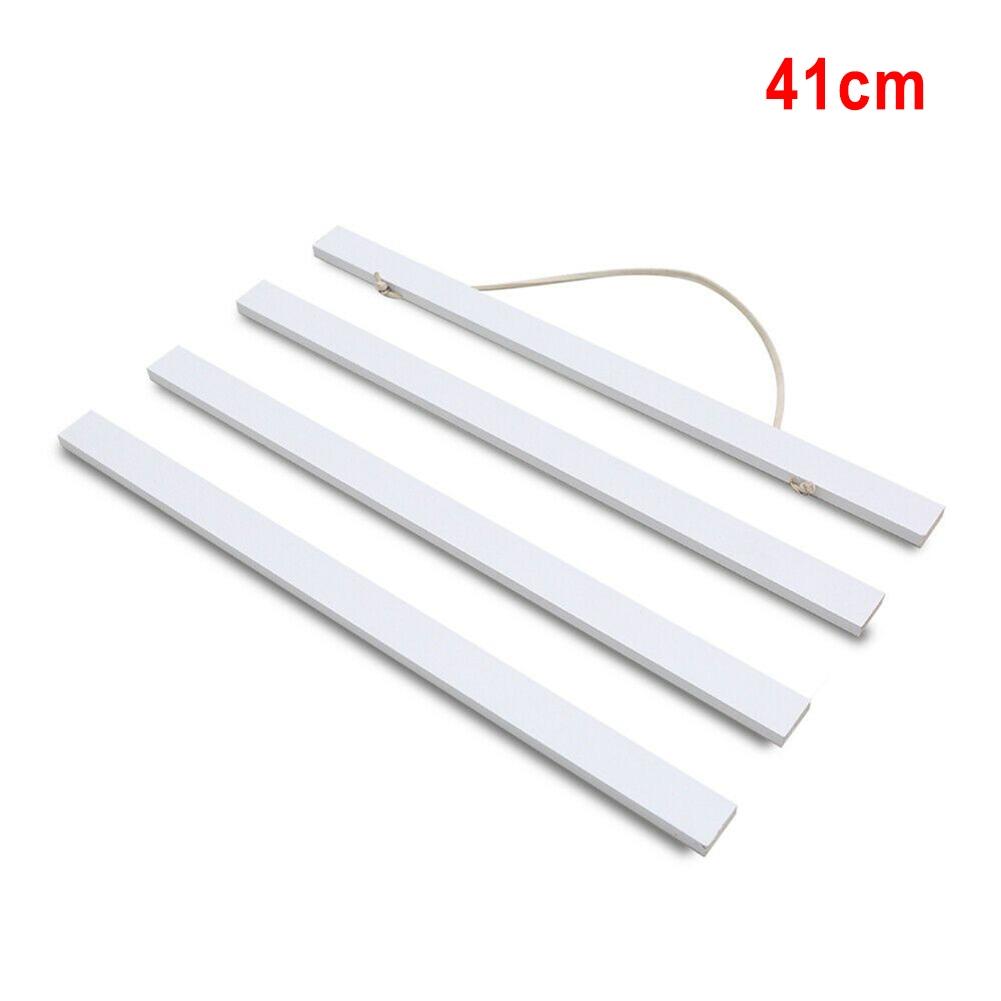 Black and White Magnetic Poster Hanger with Teak Wooden Scroll 21~51cm