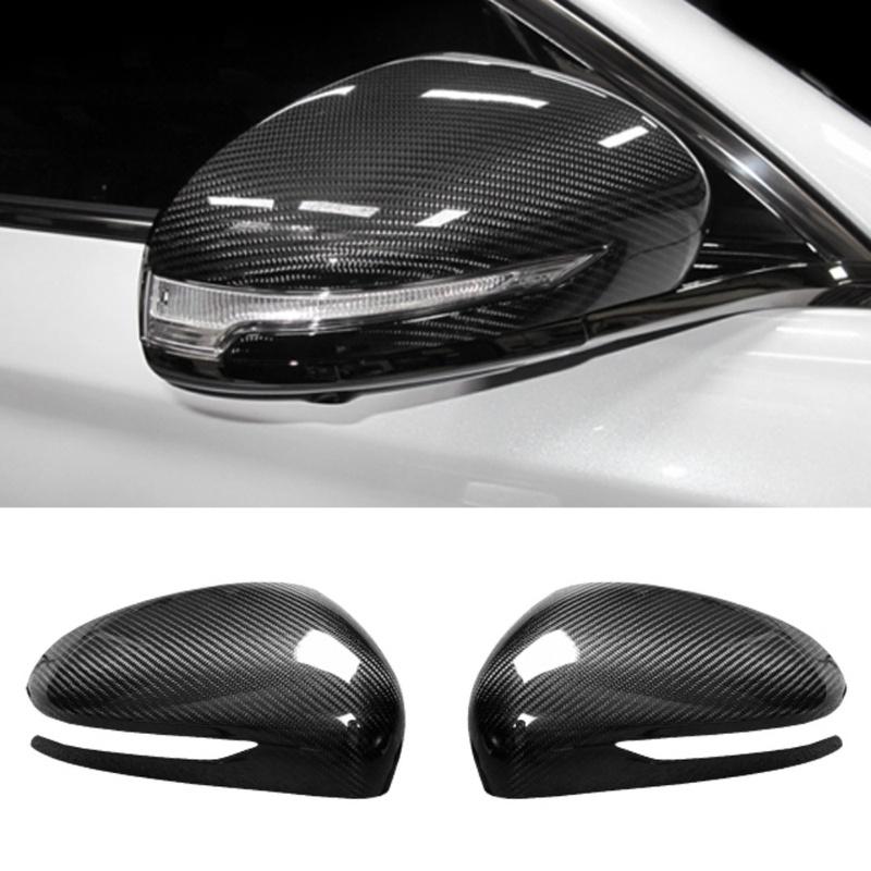 Real Carbon Fiber Car Rear View Mirror Cover Side Mirror Trim Exterior Accessory For Genesis G70 -2026 Exterior Accessories