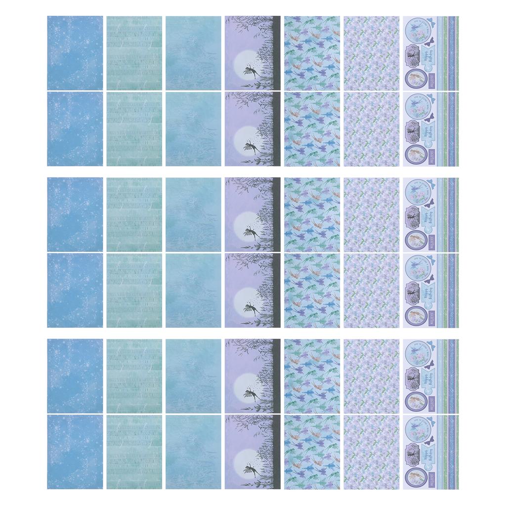 42pcs Background Paper Decoration Multiple Patterns for  Photo Album Scrapbooking Greeting Card C