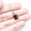 Minimalist Natural Garnet Pendant: 925 Sterling Silver Jewelry